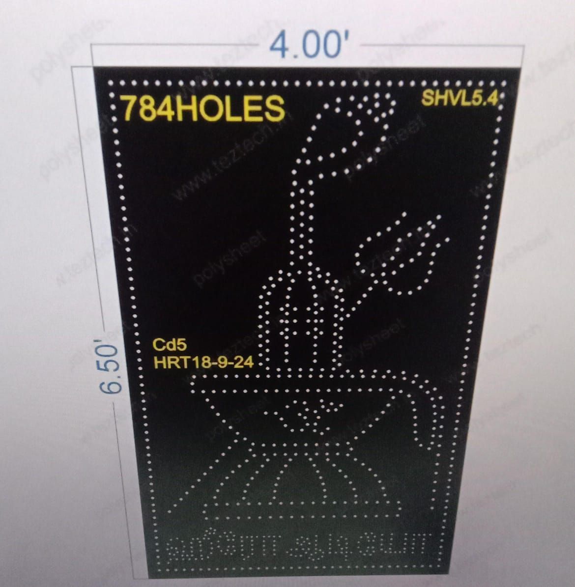 SHVL5.4 SHIVLING 4X6.5 FEET 784 HOLES
