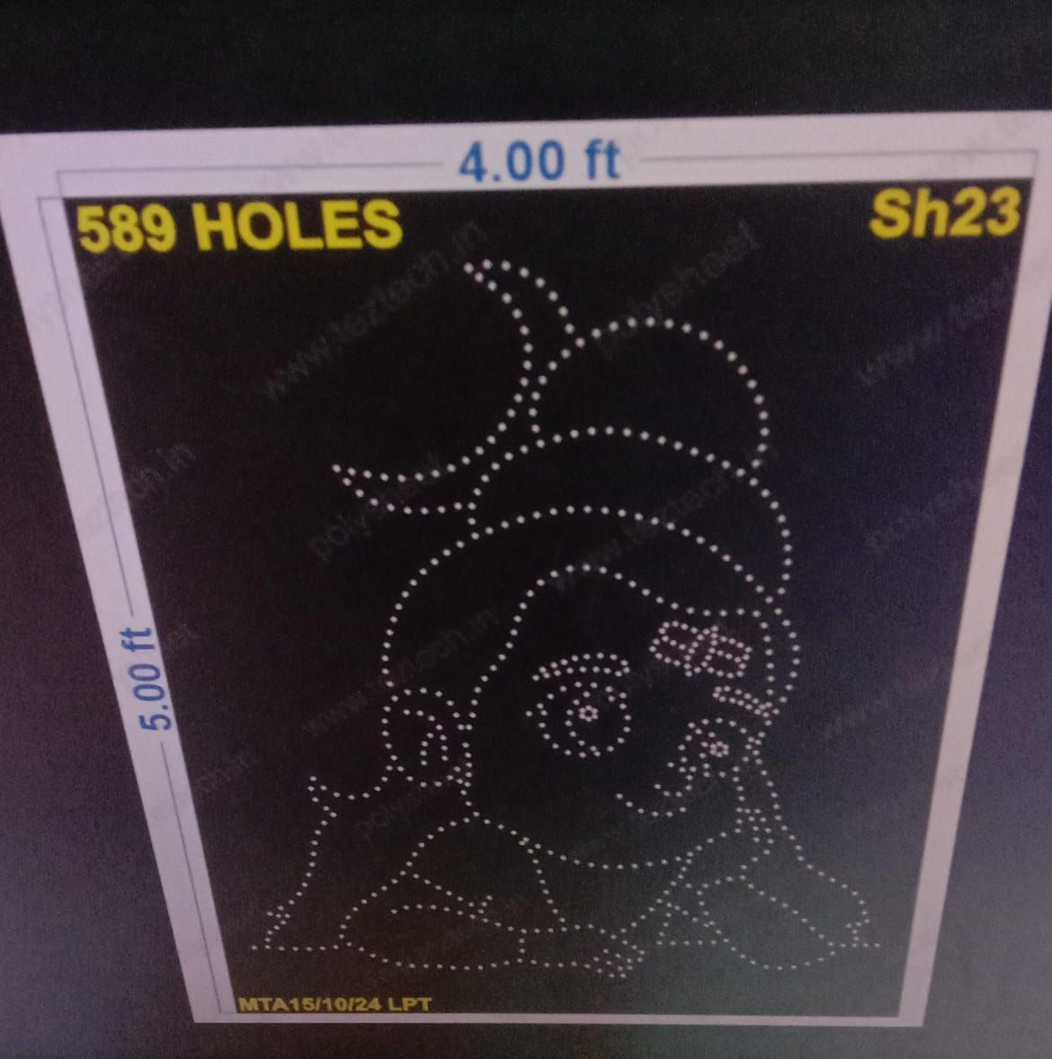 SH23 SHIVJI 5X4 FEET 589 HOLES