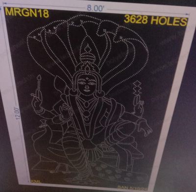 MRGN18 MURUGAN 12X8 FEET 3628 HOLES (4 PARTS)
