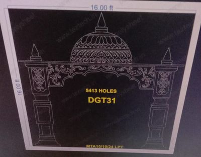DGT31 DESIGNER GATE 16X16 FEET 5413 HOLES ( 4PARTS )