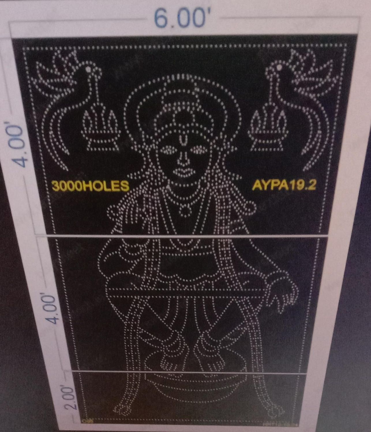 AYPA19.2 Ayyappa 6X10 FEET 3000 HOLES (3PARTS)