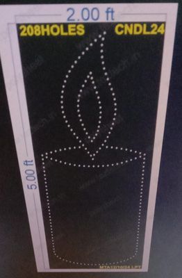 CNDL24 CANDLE 5X2 FEET 208 HOLES