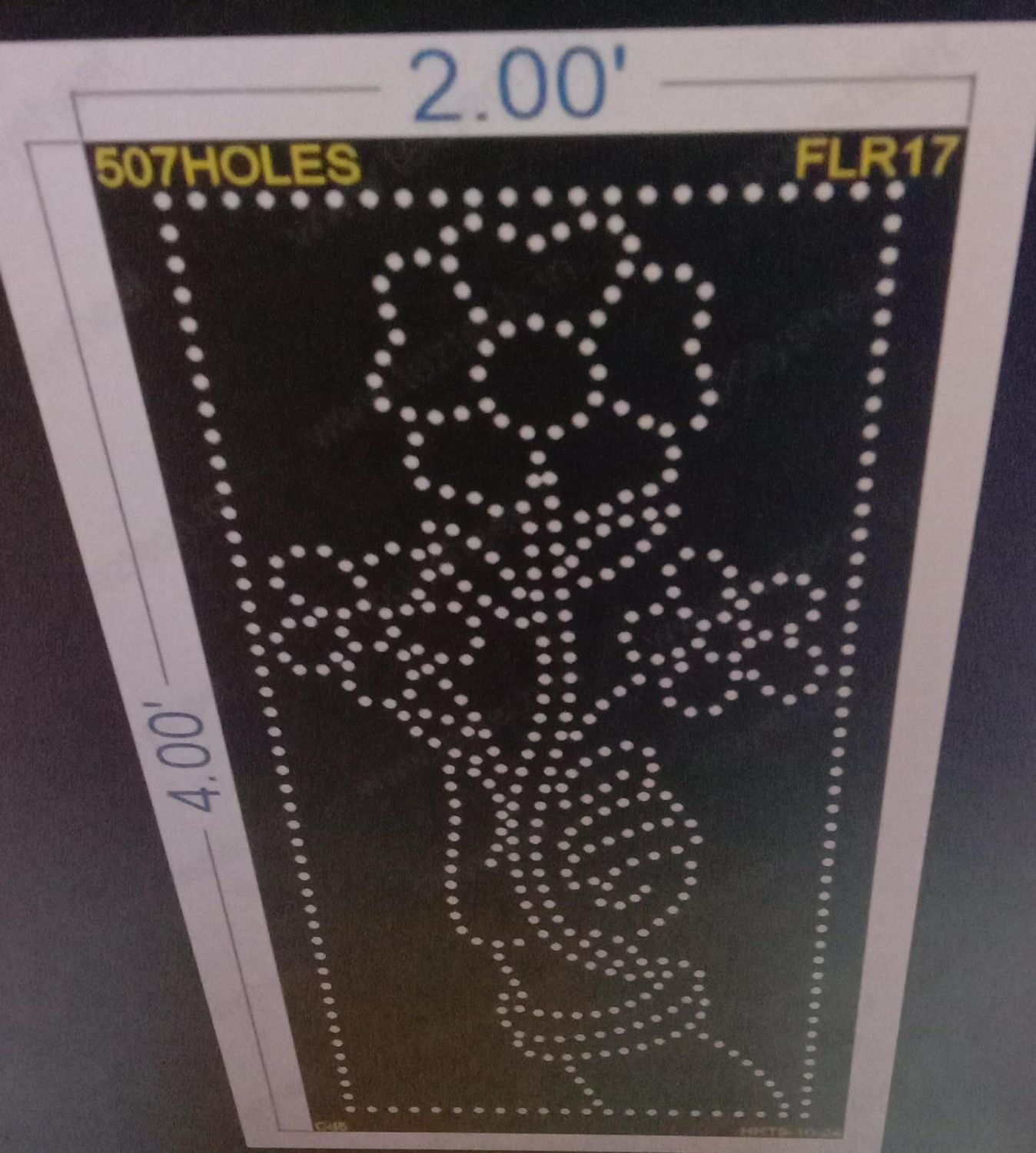 FLR17  FLOWER  2X4 FEET 507 HOLES