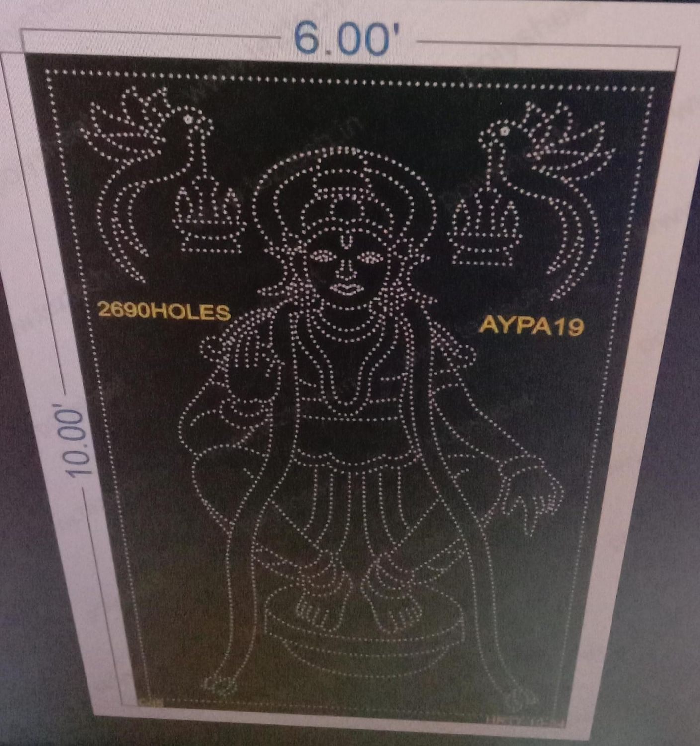 AYPA19 Ayyappa 6X10 FEET 2690 HOLES (3PARTS)