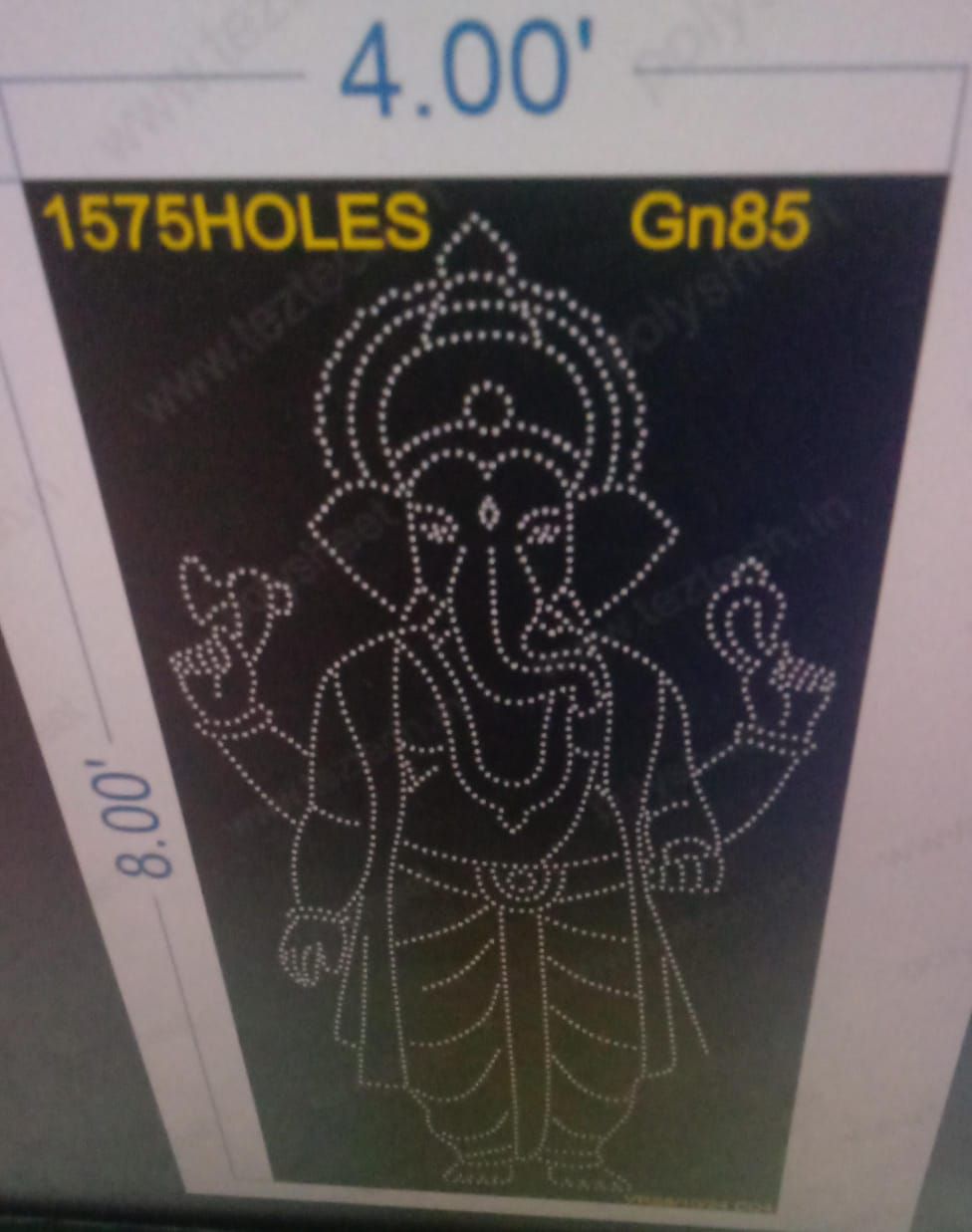 GN85 GANESHJI 4X8 FEET 1575 HOLES
