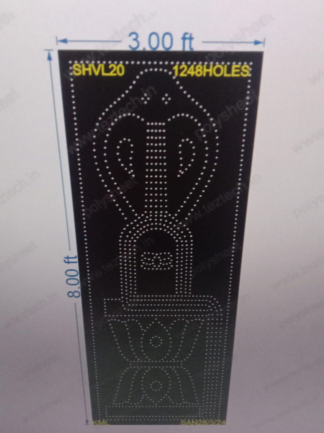 SHVL20 SHIVLING 8X3 FEET 1248HOLES