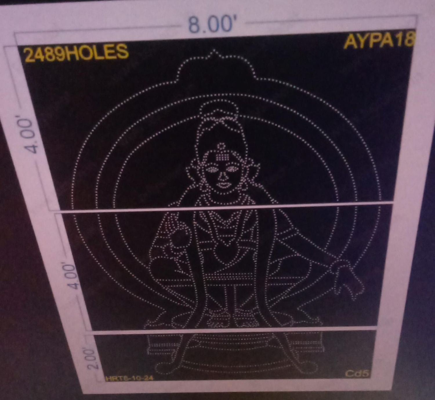 AYPA18 Ayyappa 8X10 FEET 2480 HOLES