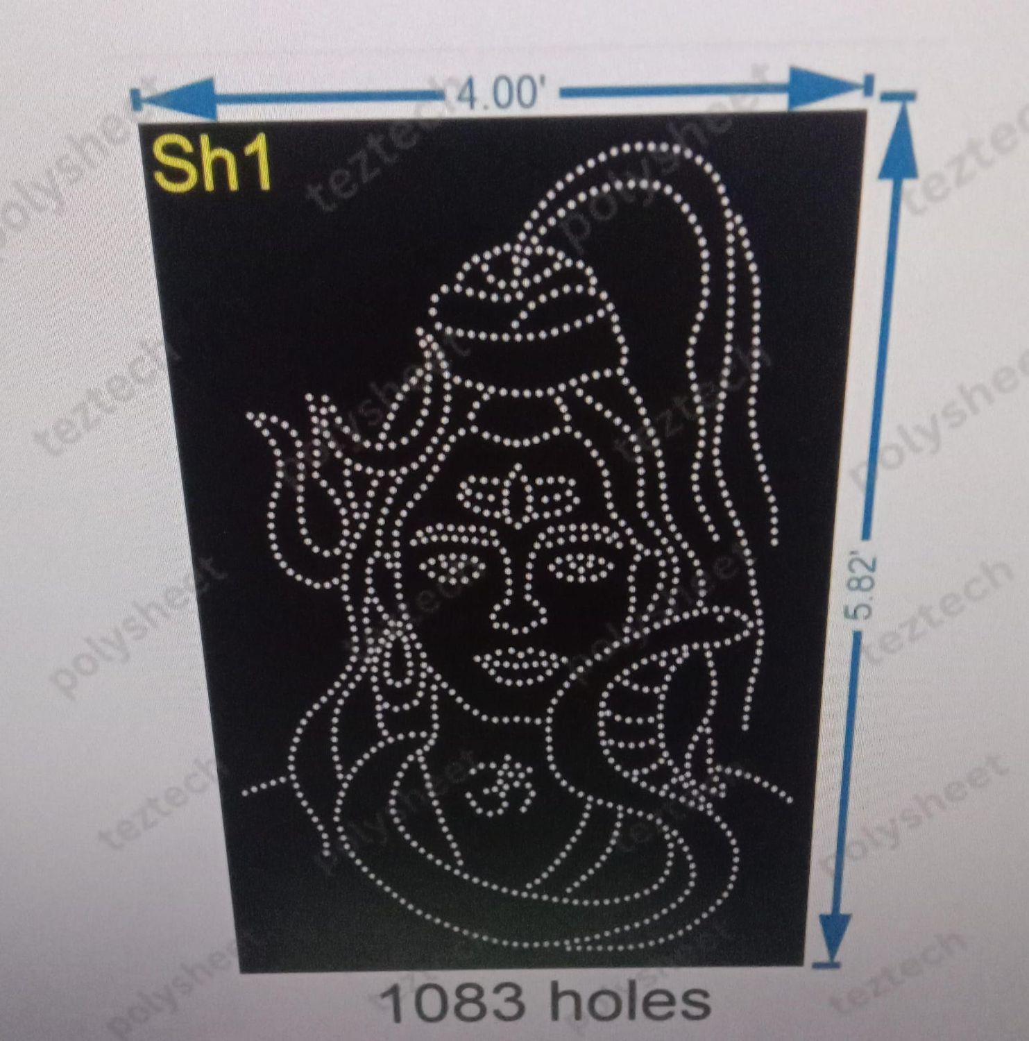 SH1 SHIV JI FACE 4X6FEET 1083HOLES