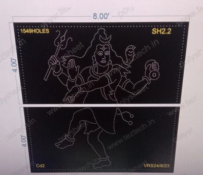 SH2.2 SHIV JI FULL 1549HOLES  8X8 2 PARTS