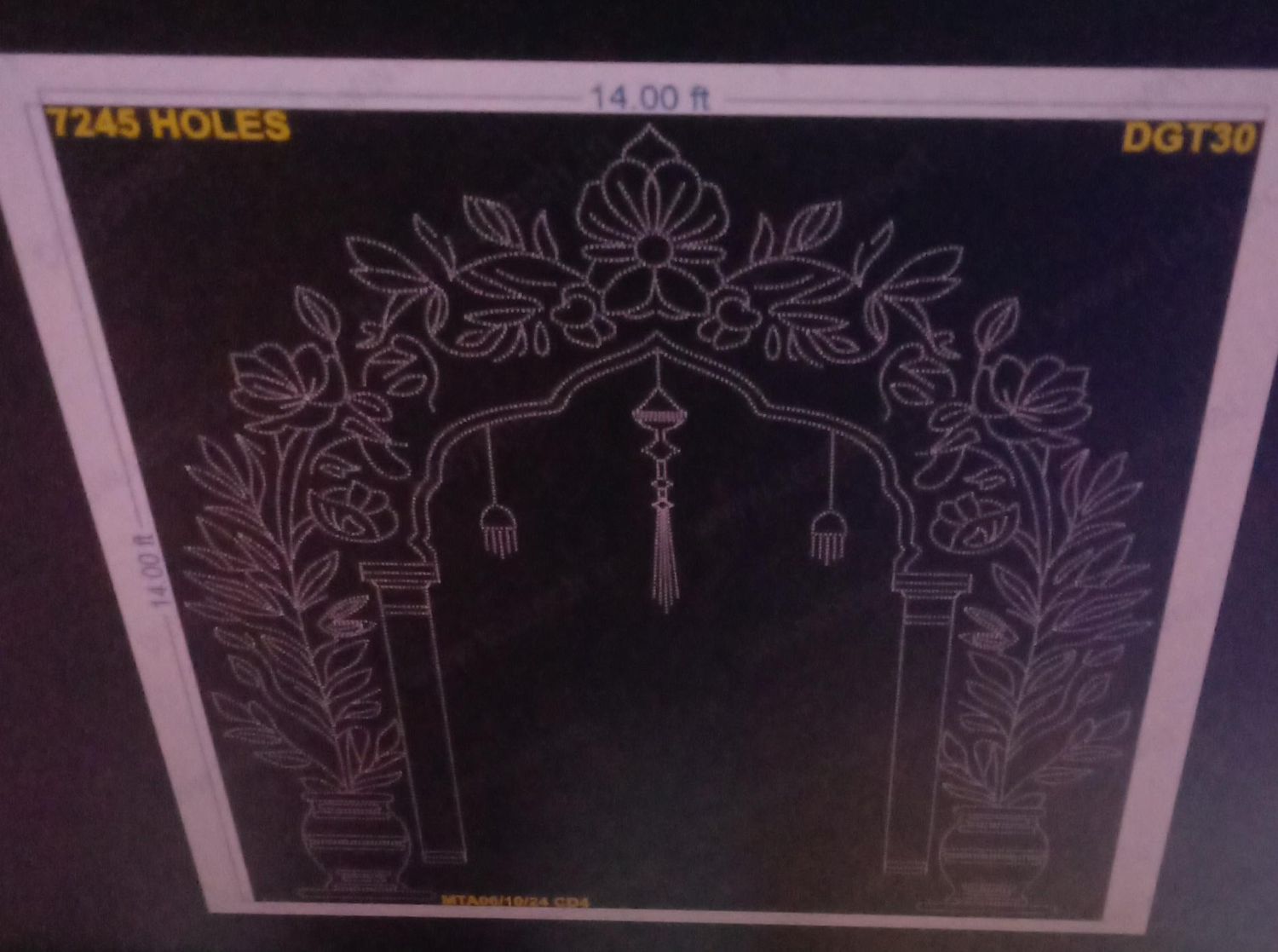 DGT30 DESIGNER GATE 14X14 FEET 7245 HOLES