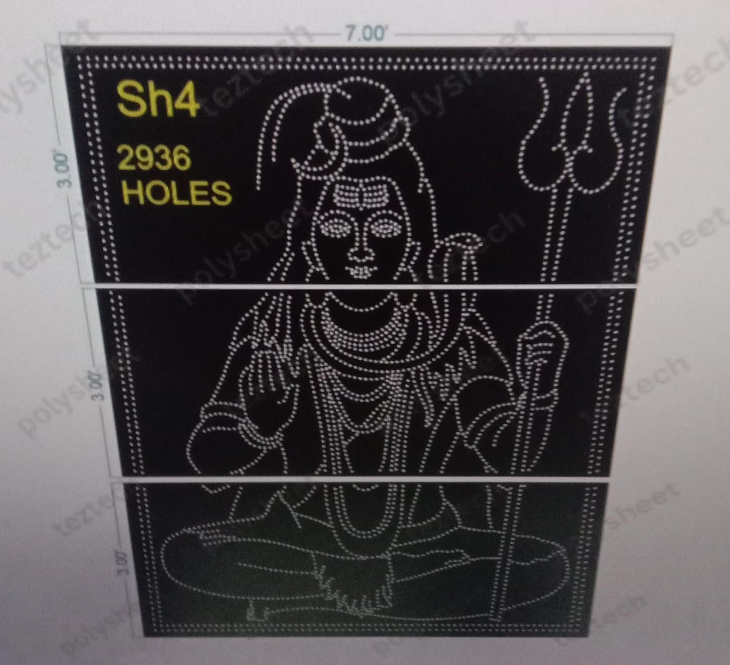 SH4	SHIV 9X7 2936 HOLES 3PARTS
