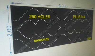 PLLR144 PILLAR 1 PART 2X5 FEET 290 HOLES