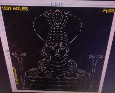 FP29 SRI SIDDA RAMESHWAR 6X6 FEET 1501 HOLES (2 PARTS)