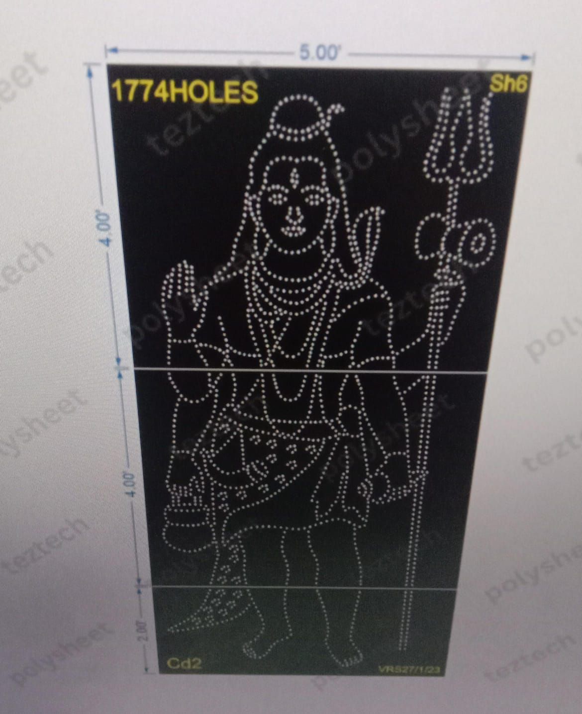 SH6 SHIVJI 10X5 1776 1776HOLES 3PARTS