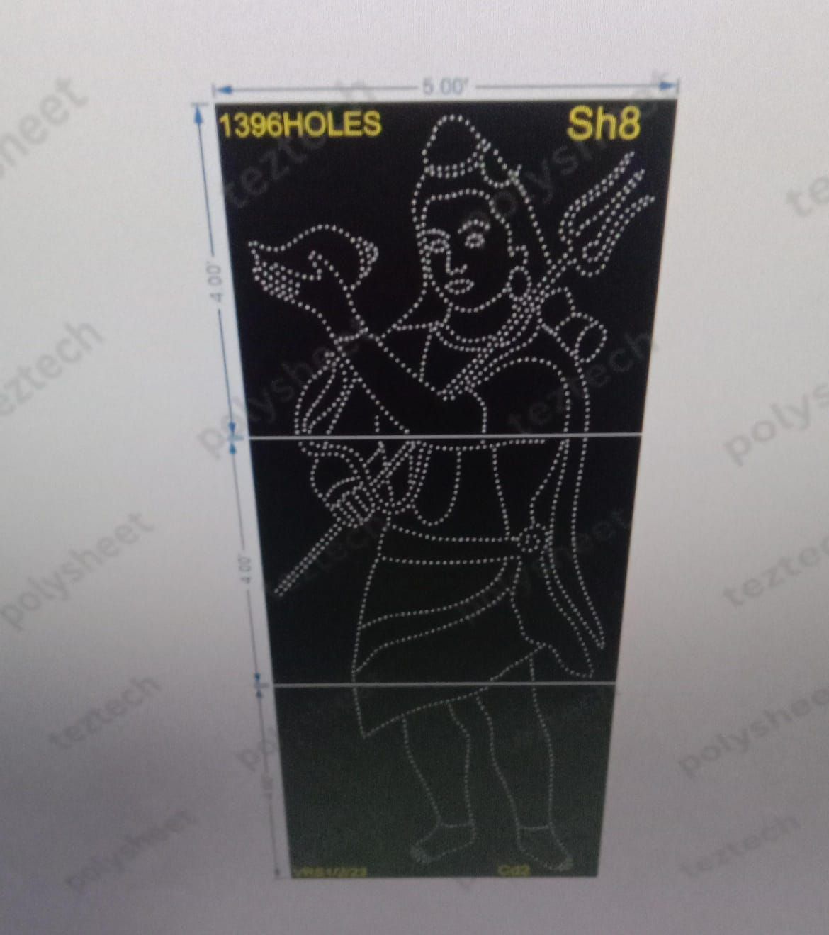 SH8  SHIVJI 12X5 1396HOLES 3PARTS