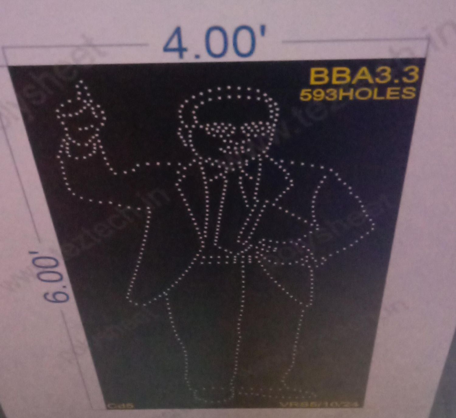 BBA3.3 BABA SHAHEB AMBEDKAR 6X4 FEET 593 HOLES