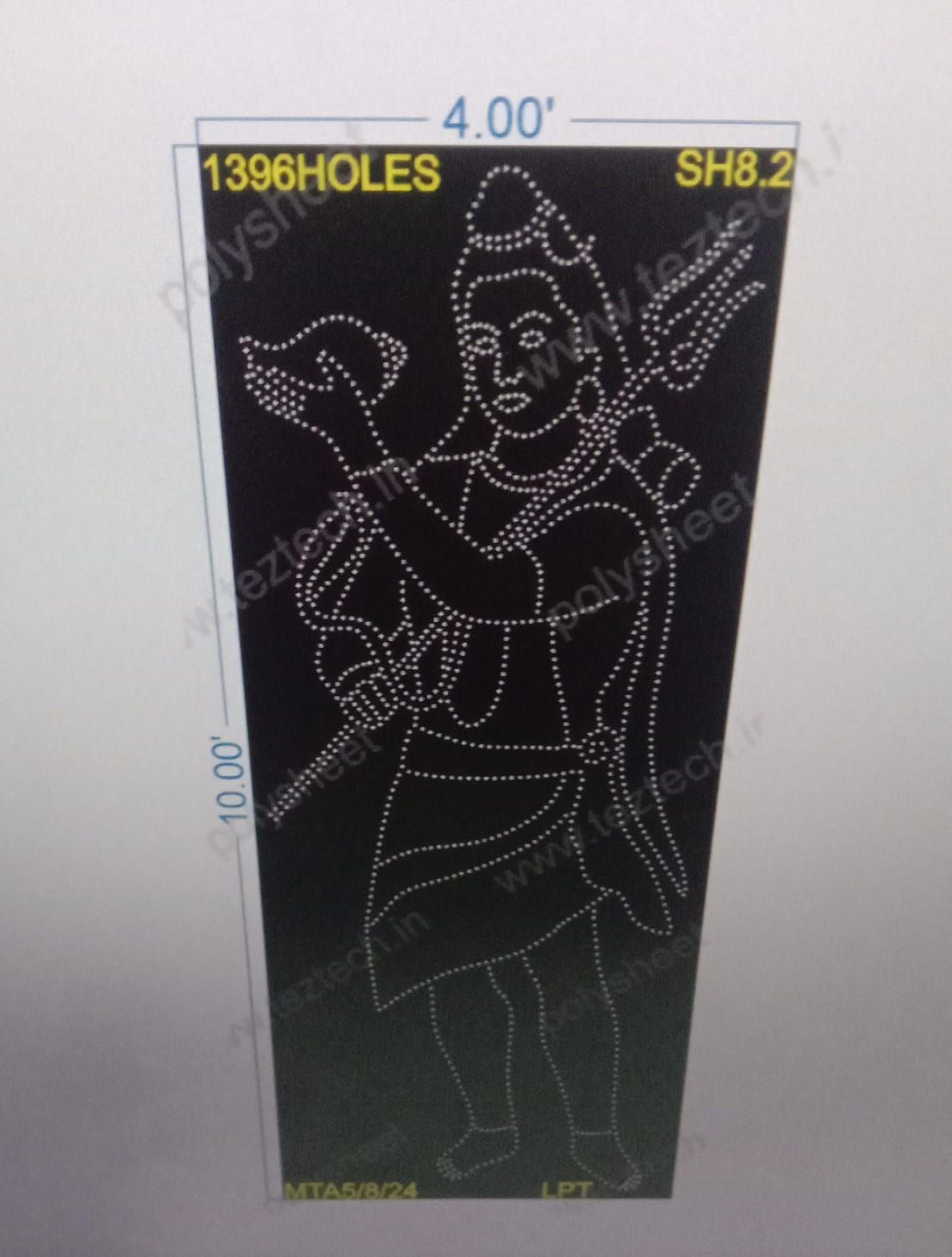 SH8.2 SHIVJI 10X4 FEET 1396 HOLES