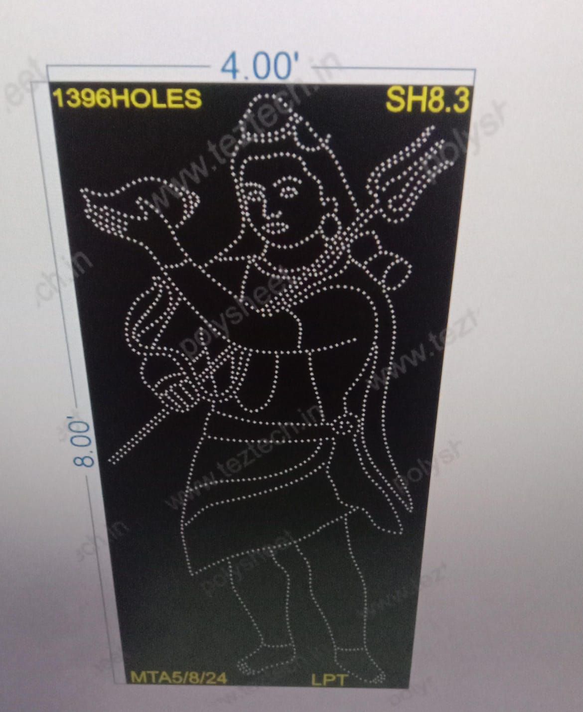 SH8.3 SHIVJI 8X4 FEET 1396 HOLES