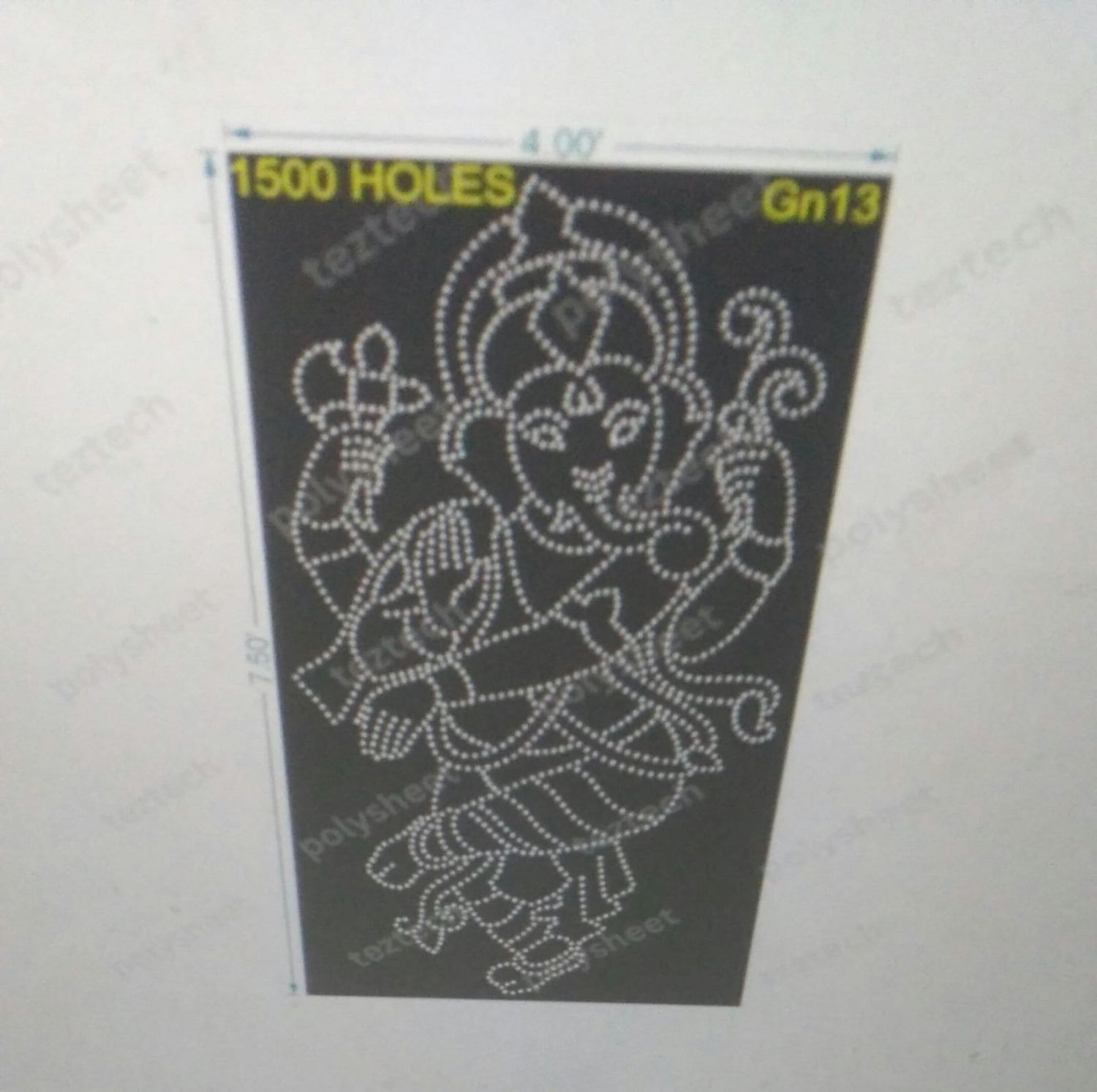 GN13  GANPATI 7.5X4 FEET  1500 HOLES