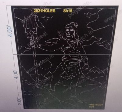 SH15 SHIV 10X8 FEET 2521 HOLES (3 PARTS)