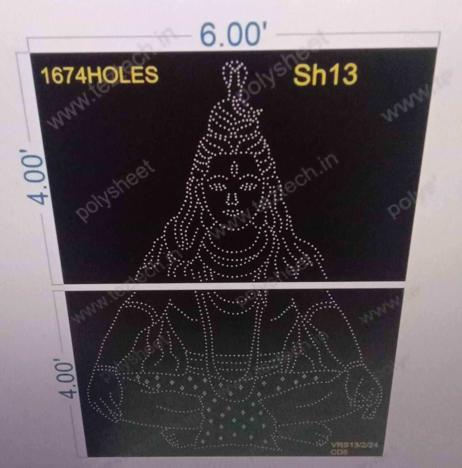 SH13 SHIV 8X6 FEET 1674 HOLES