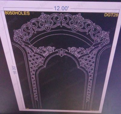 DGT28 DESIGNER GATE 12X16  FEET 8050 TOTAL HOLES