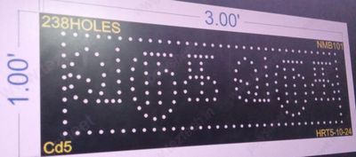 NMB101 NAME BOARD 1X3  FEET 238 HOLES