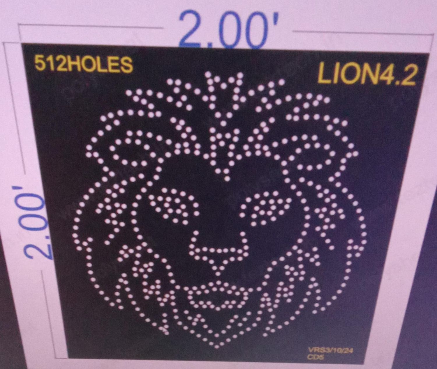 LION4.2 LION 2X2 FEET 512 HOLES