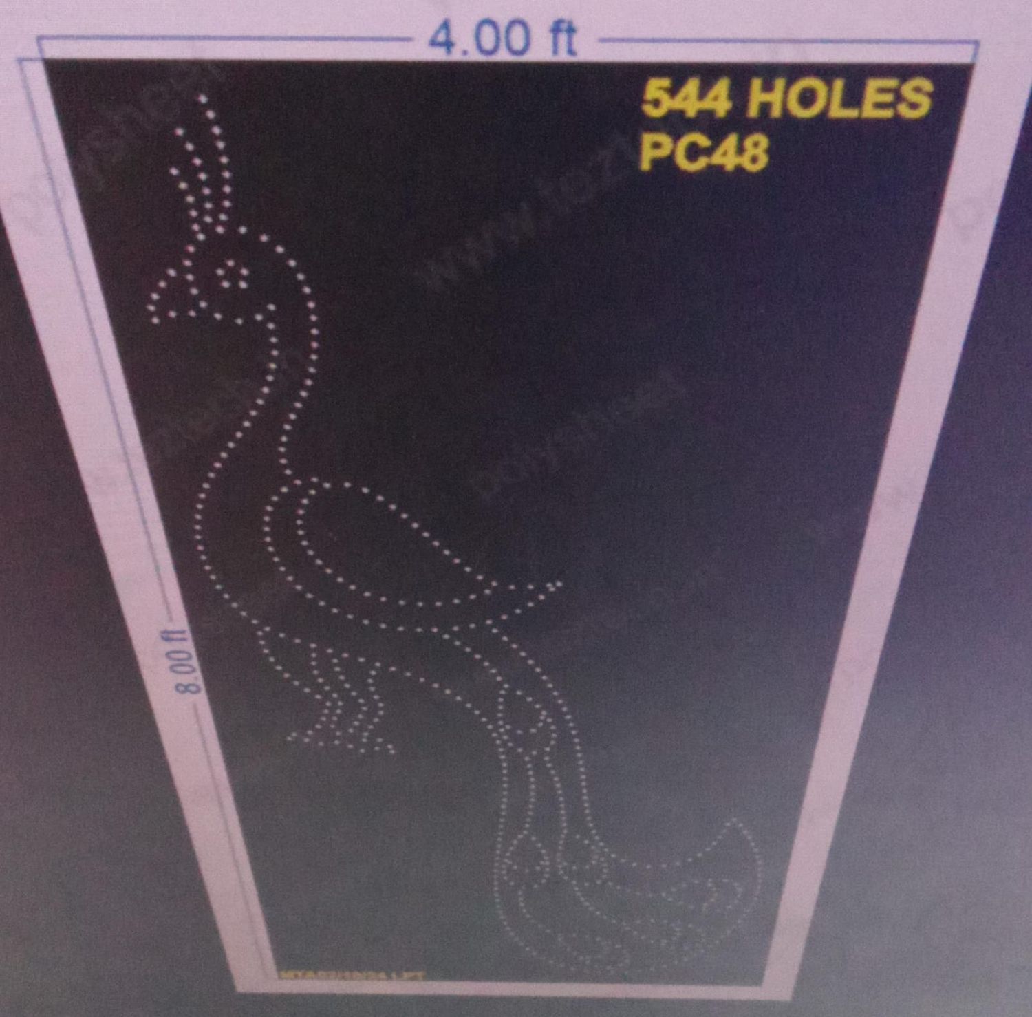 PC48 PEACOCK 8X4 FEET 546 HOLES