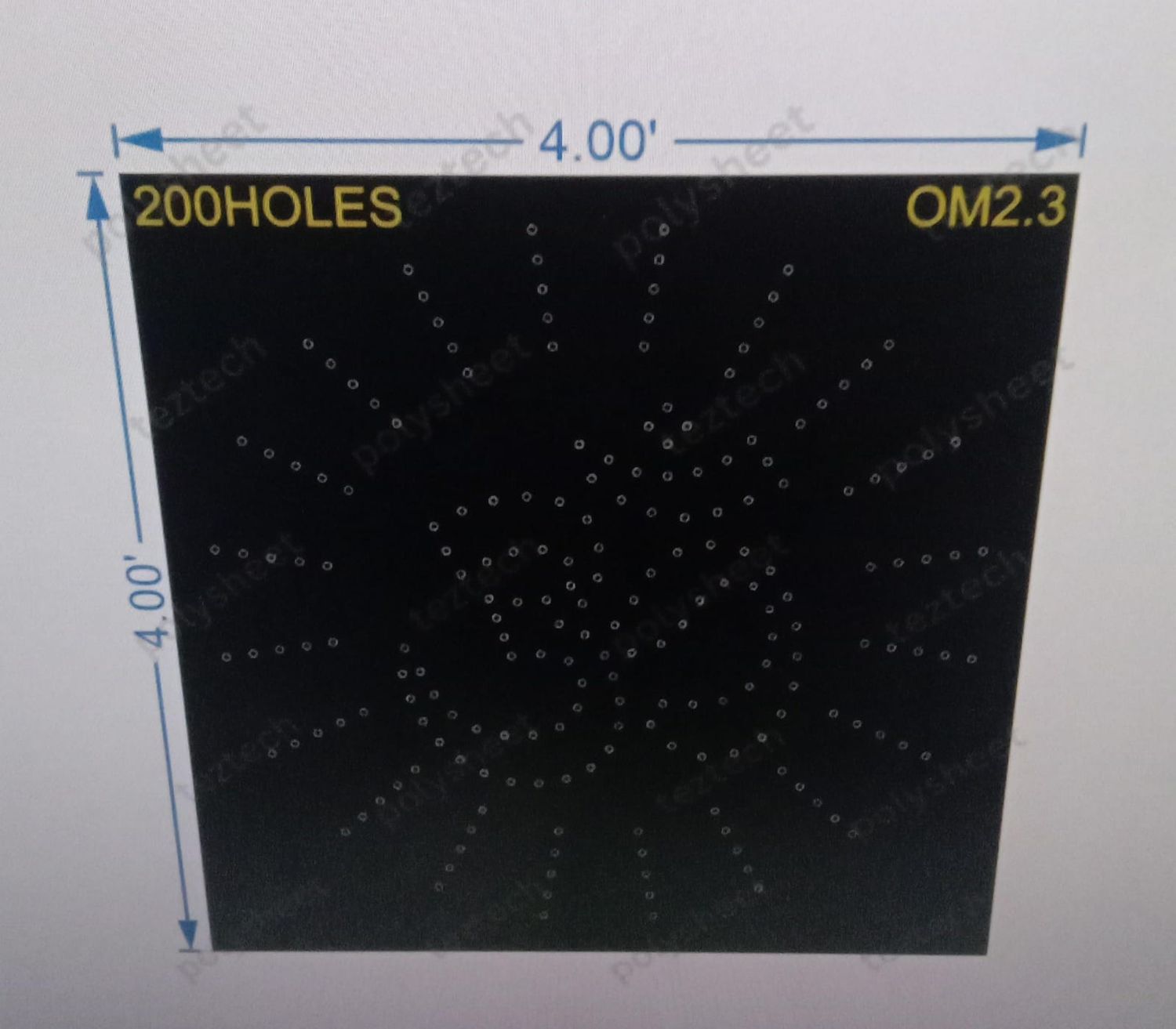 OM2.3 OM 4X4 FEET  200 HOLES