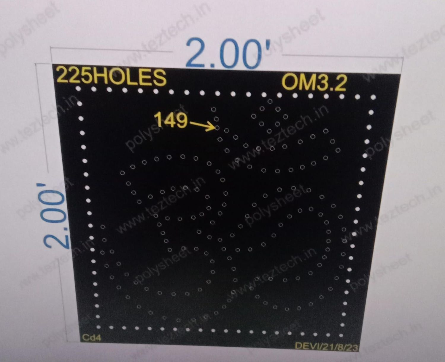 OM3.2 OM 2X2 FEET 225 HOLES
