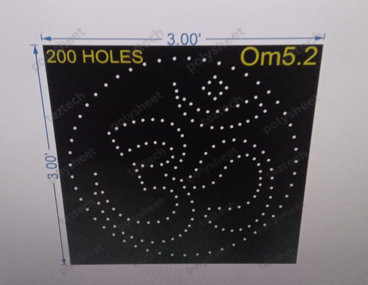 OM5.2 OM 3X3FT 200 HOLES