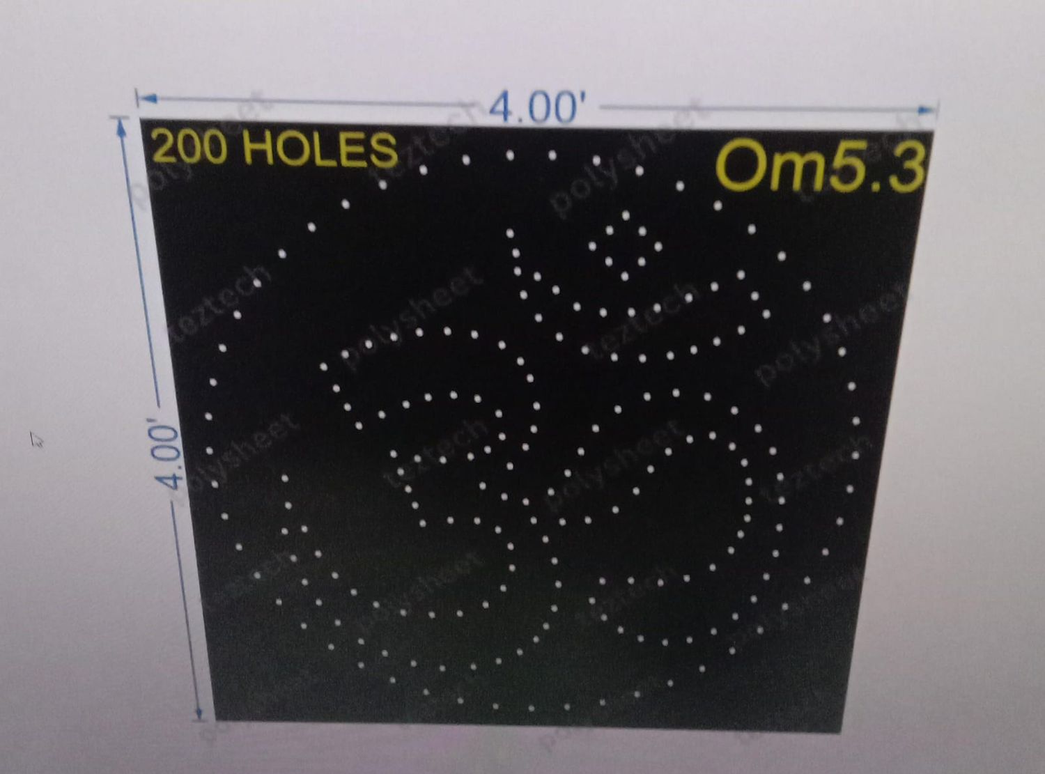 OM5.3 OM 4X4FT 200 HOLES