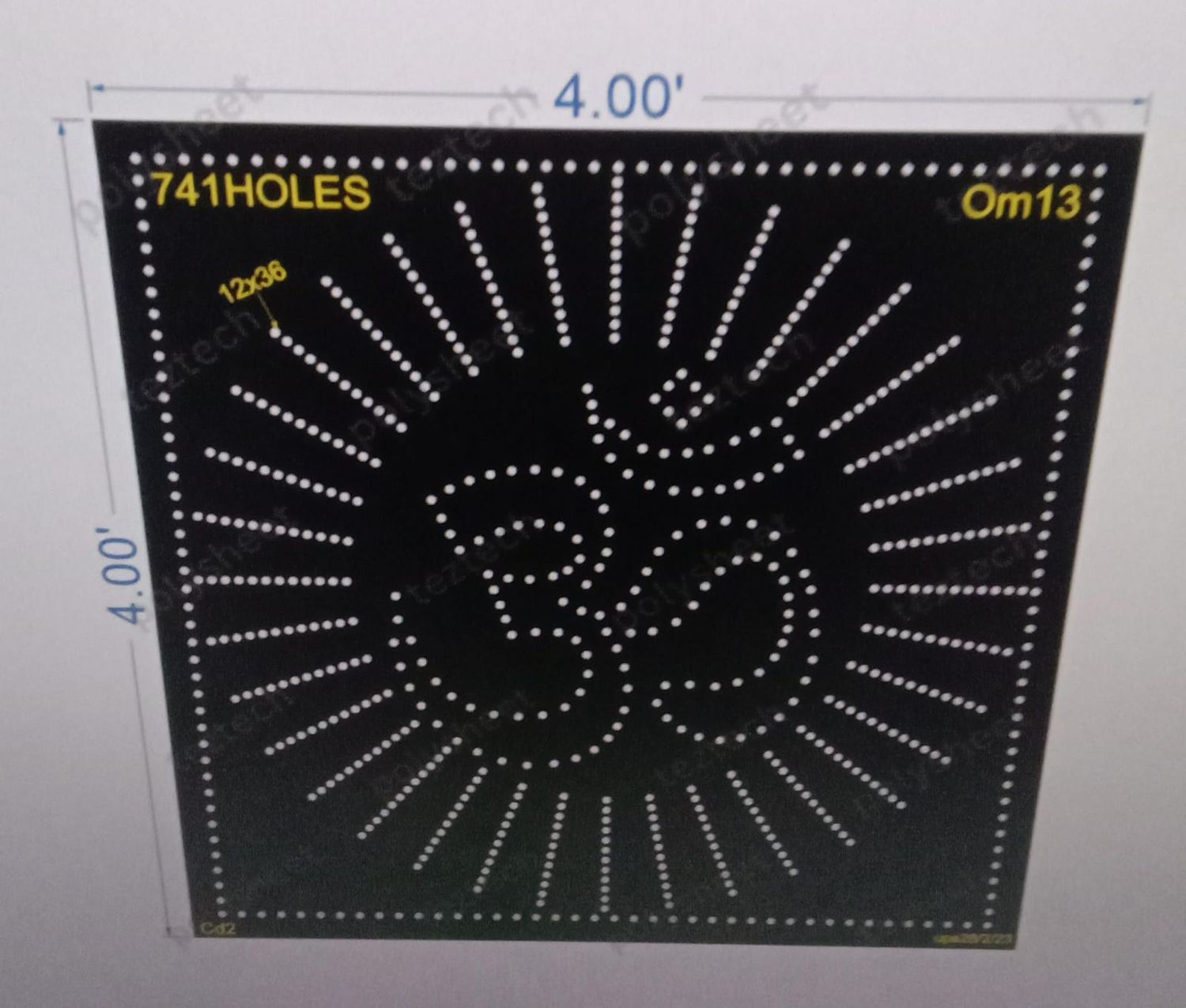 OM13 OM 4X4FT 741 HOLES