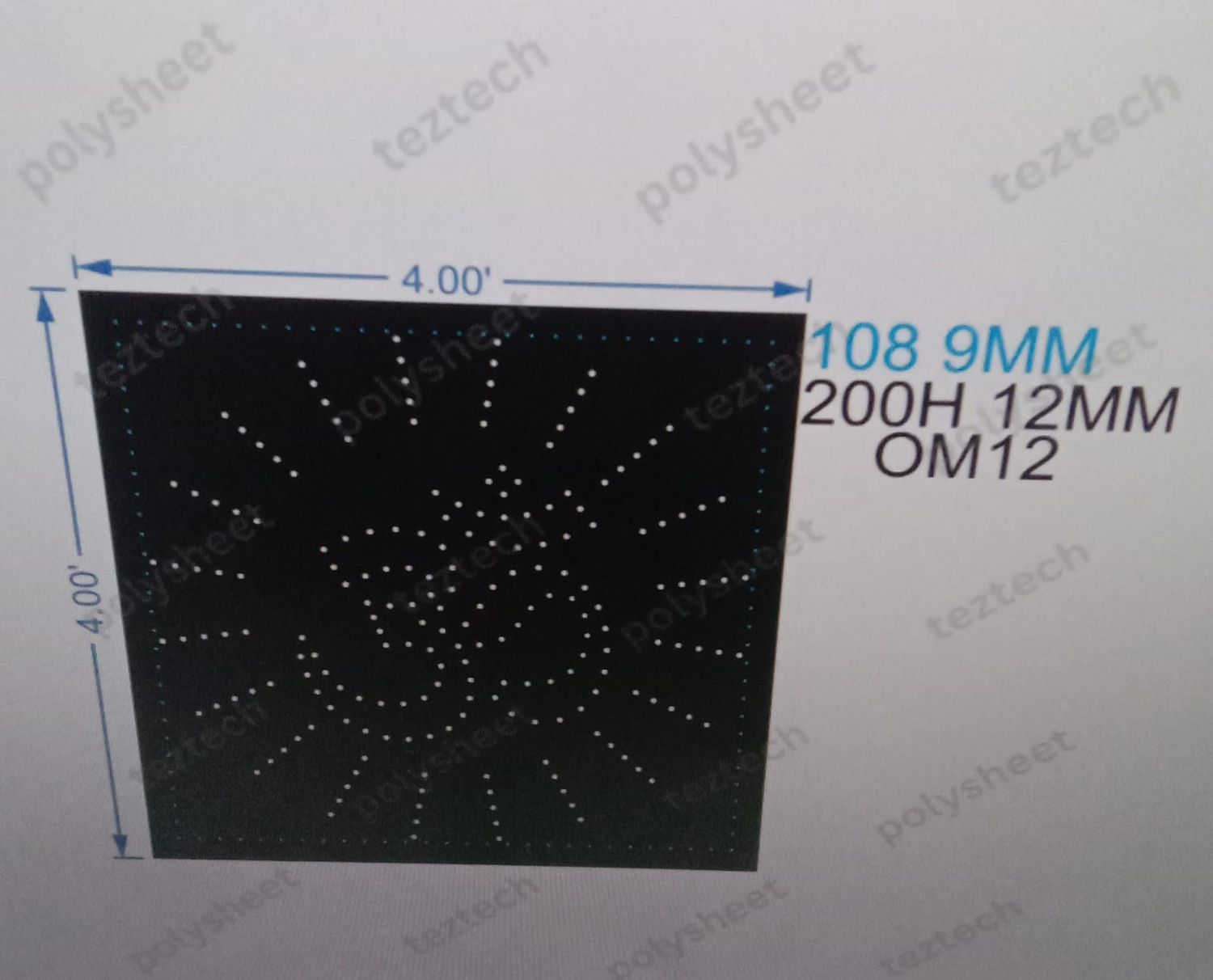 OM12 OM 4X4 FEET 200 CHAKRIHOLES 108 HOLES BORDER