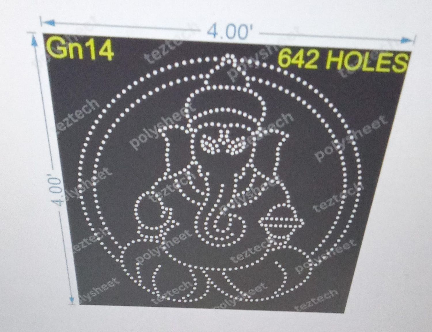 GN14  GANPATI 4X4 FEET  642 HOLES