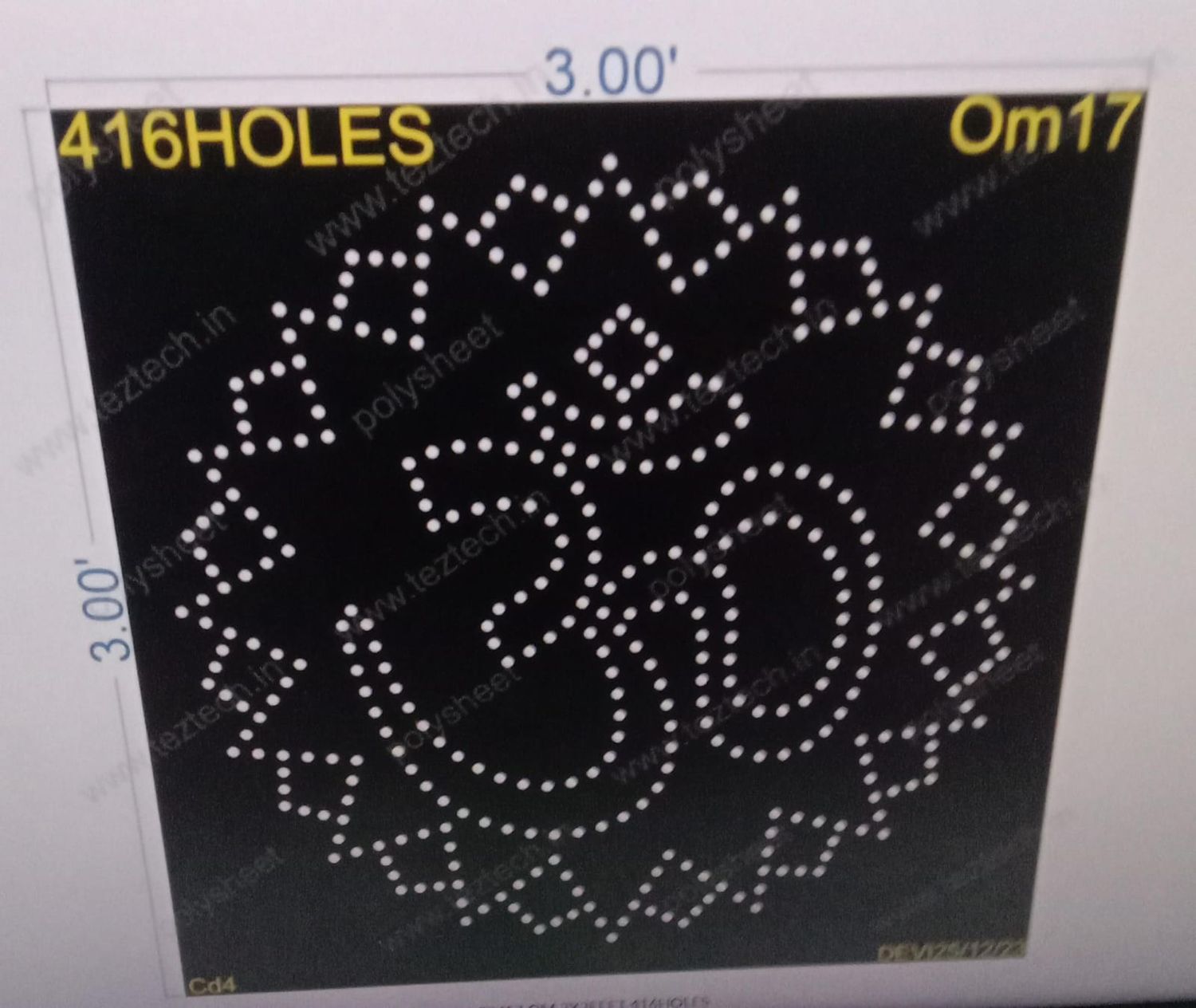 OM17 OM 3X3FEET 416HOLES
