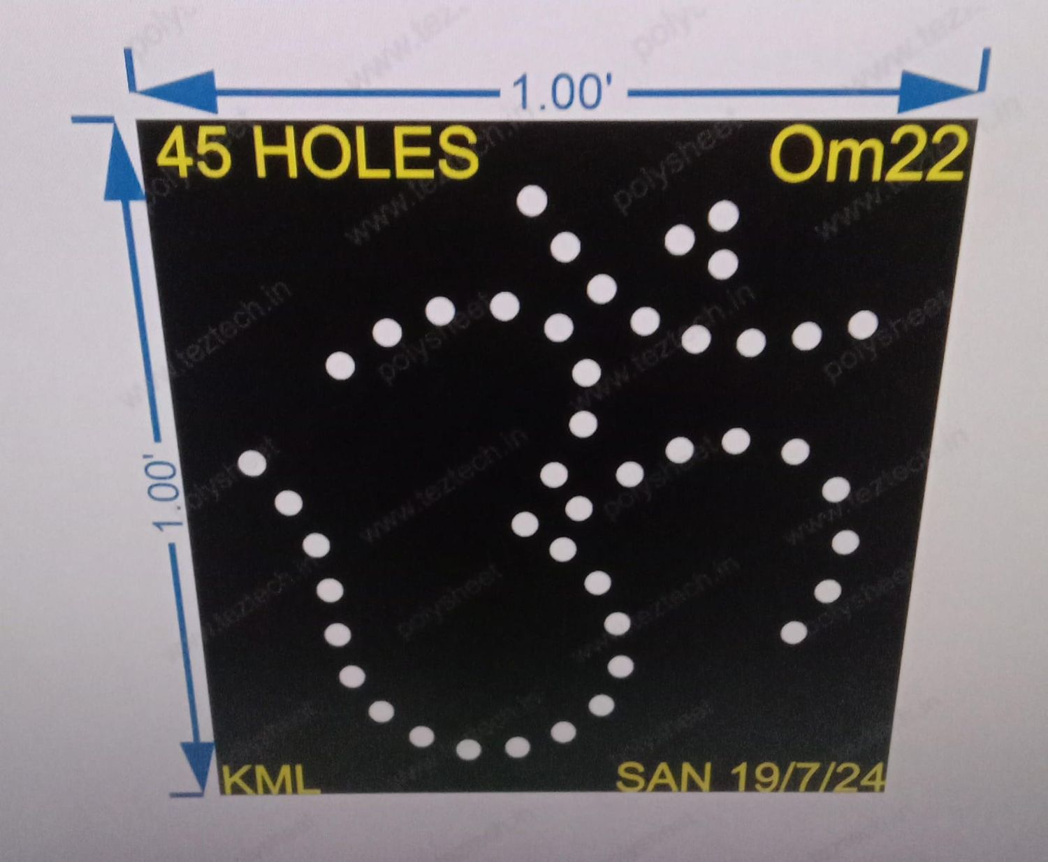 OM22 OM 1X1FEET 45HOLES
