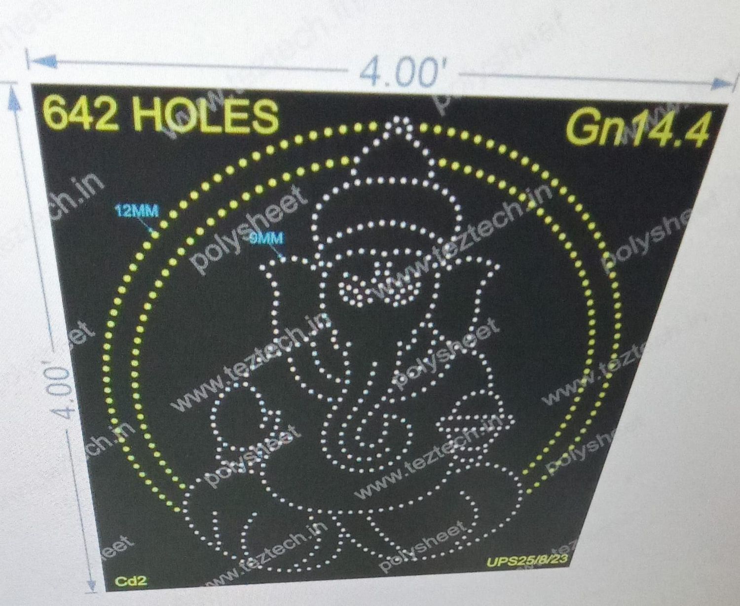 GN14.4 GANPATI 4X4 FEET  642 HOLES