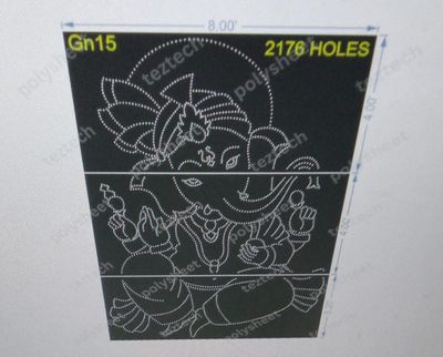 GN15  GANPATI 10.90x8 FEET  2176 HOLES ( 3 Parts )