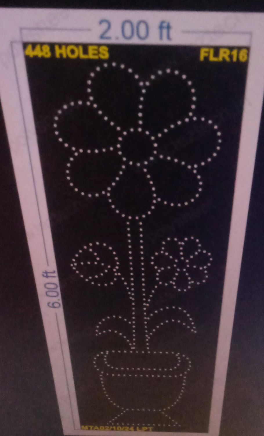 FLR16 FLOWER AND POT 6X2 FEET 448 HOLES