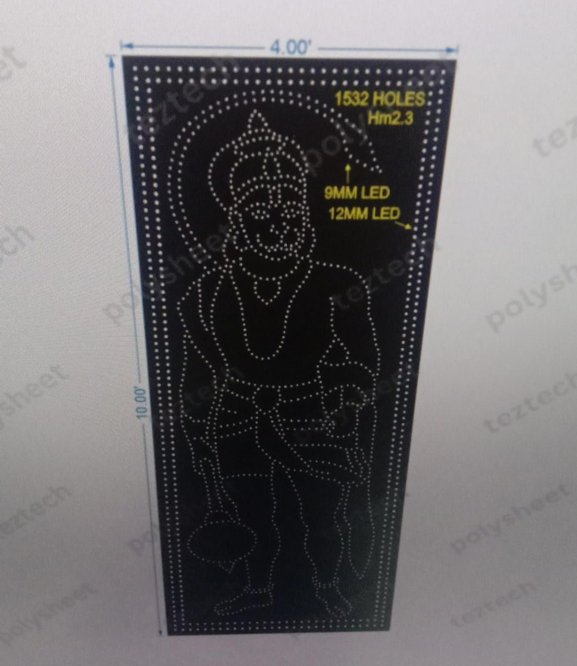 HM2.3 HANUMANJI  10X4 FEET 1532 HOLES