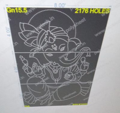 GN15.5  GANPATI 12X8FEET  2176 HOLES ( 3 Parts )