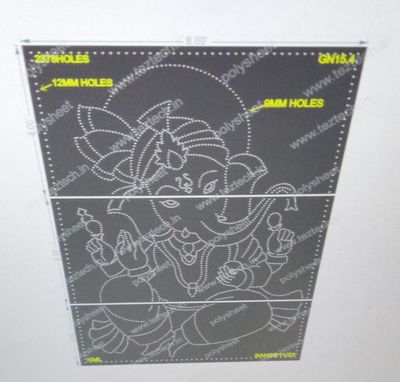 GN15.4 GANPATI 9MM  WITH BORDER 12MM  11X8FEET  2378HOLES (IN 3PARTS)