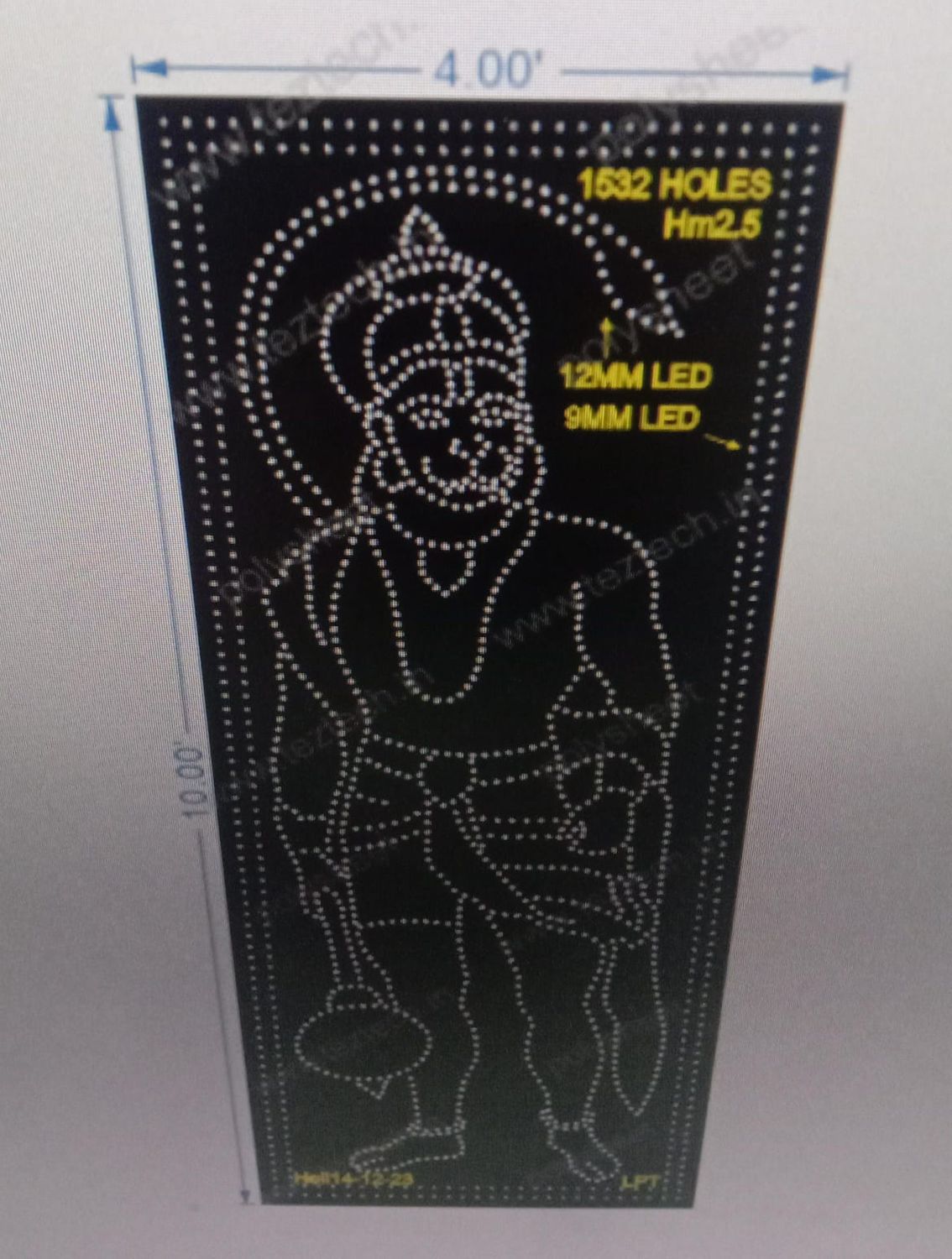 HM2.5 HANUMANJI  10X4 FEET 1532 HOLES