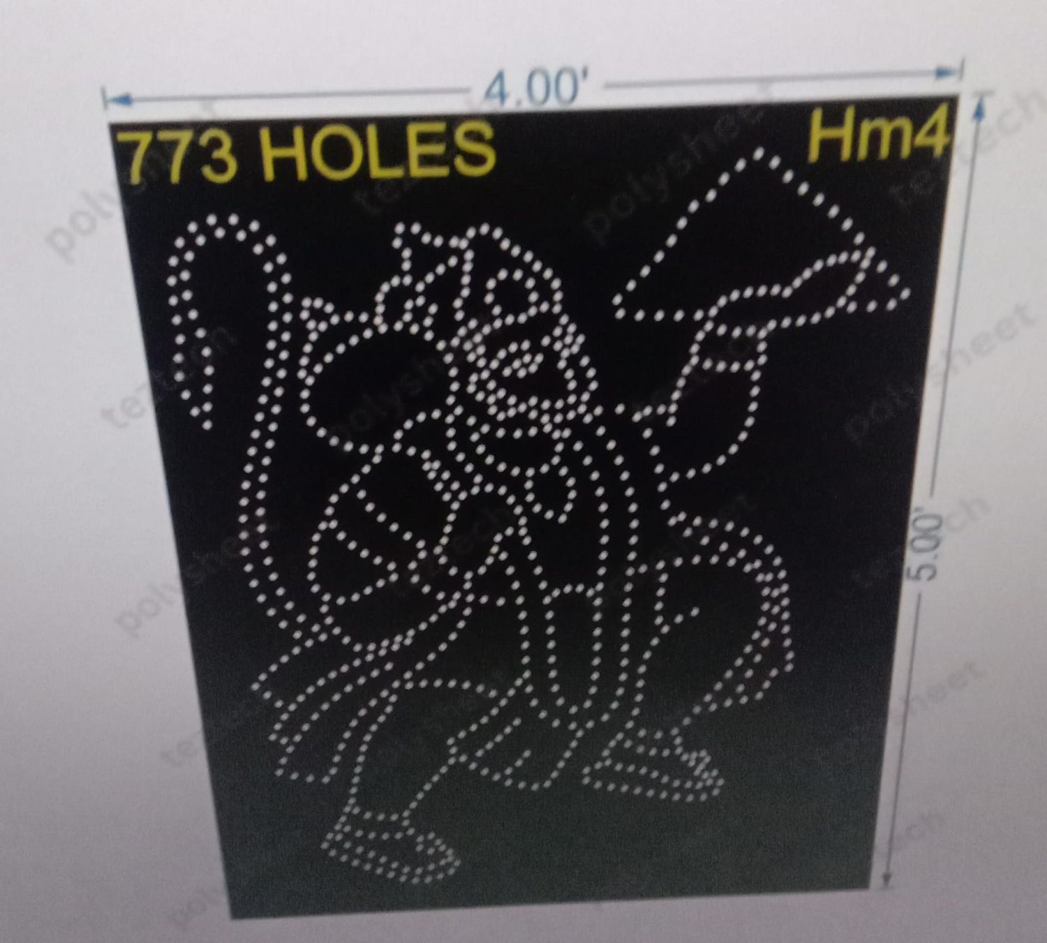 HM4 HANUMANJI  5X4 FEET 773 HOLES