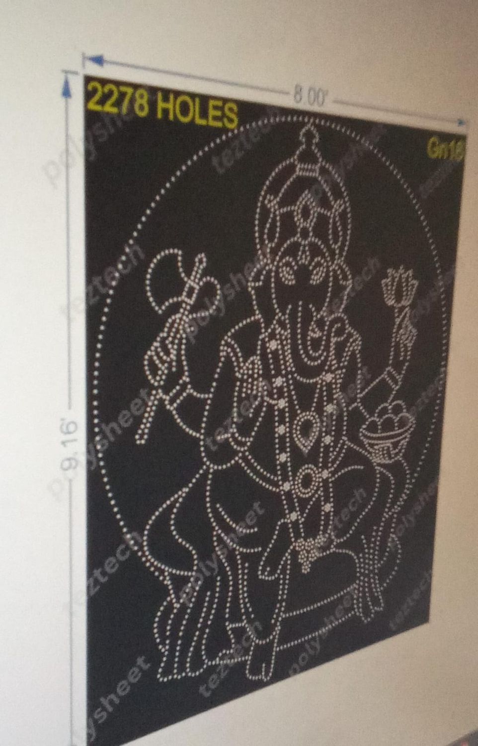 GN16  GANPATI  9.16x8 FEET  2278 HOLES