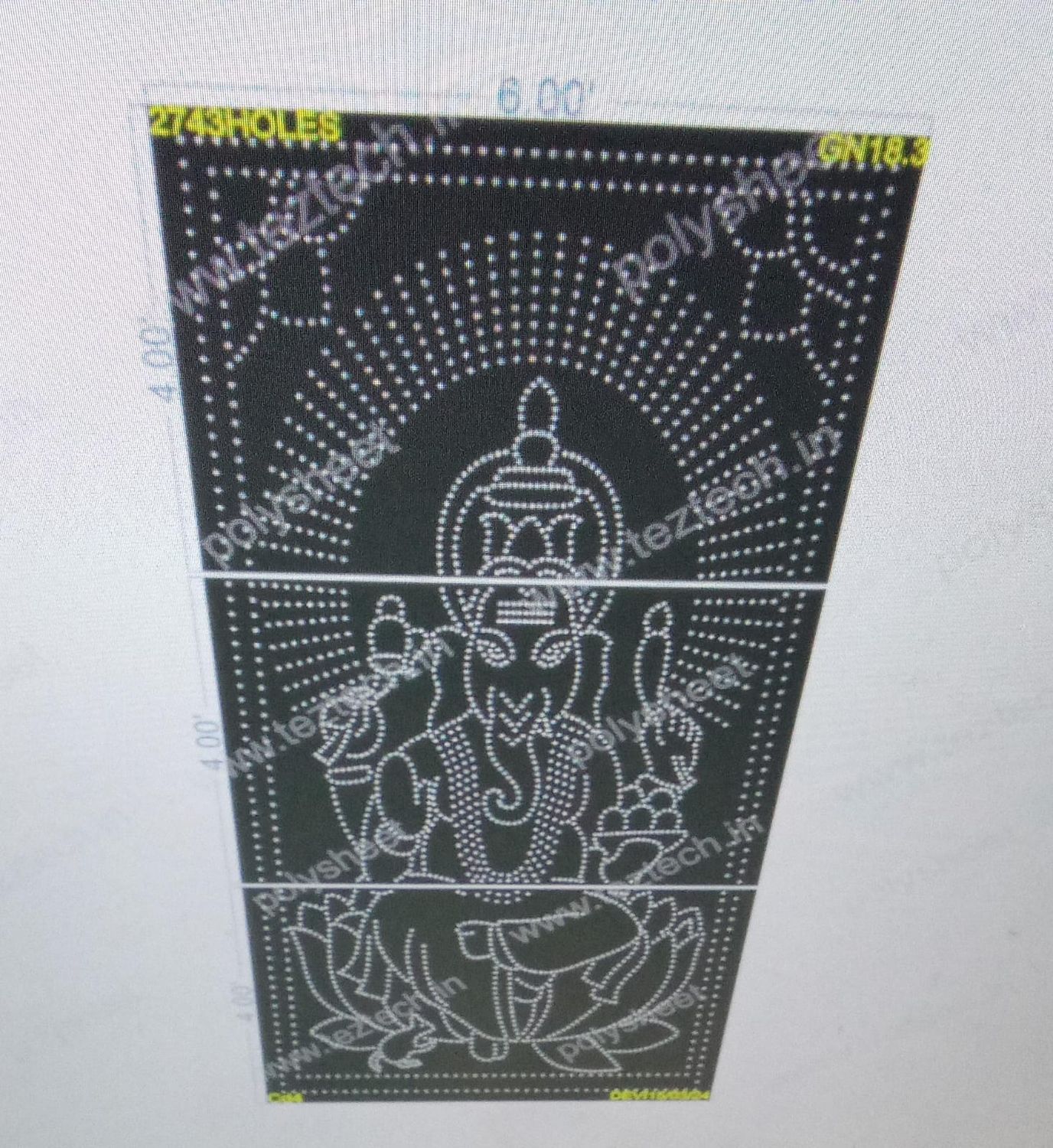 GN18.3 GANESH 12X6 FEET 2743 HOLES