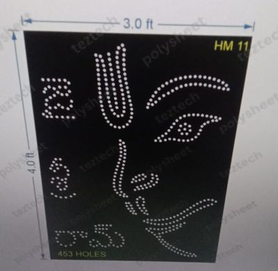 HM11 HANUMANJI FACE  3X4 FEET 453 HOLES