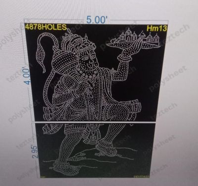 HM13 HANUMANJI 5X7FEET 4878HOLES